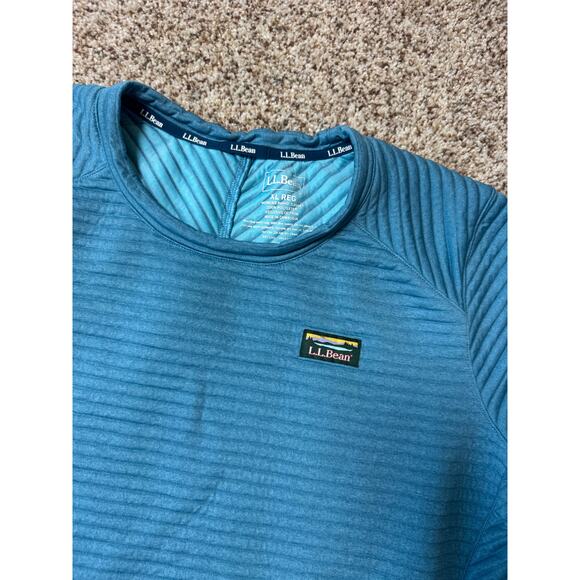 L.L. Bean Ribbed Shirt/Sweatshirt, Women's XL, Blue pull over w/ Pockets - Picture 7 of 11